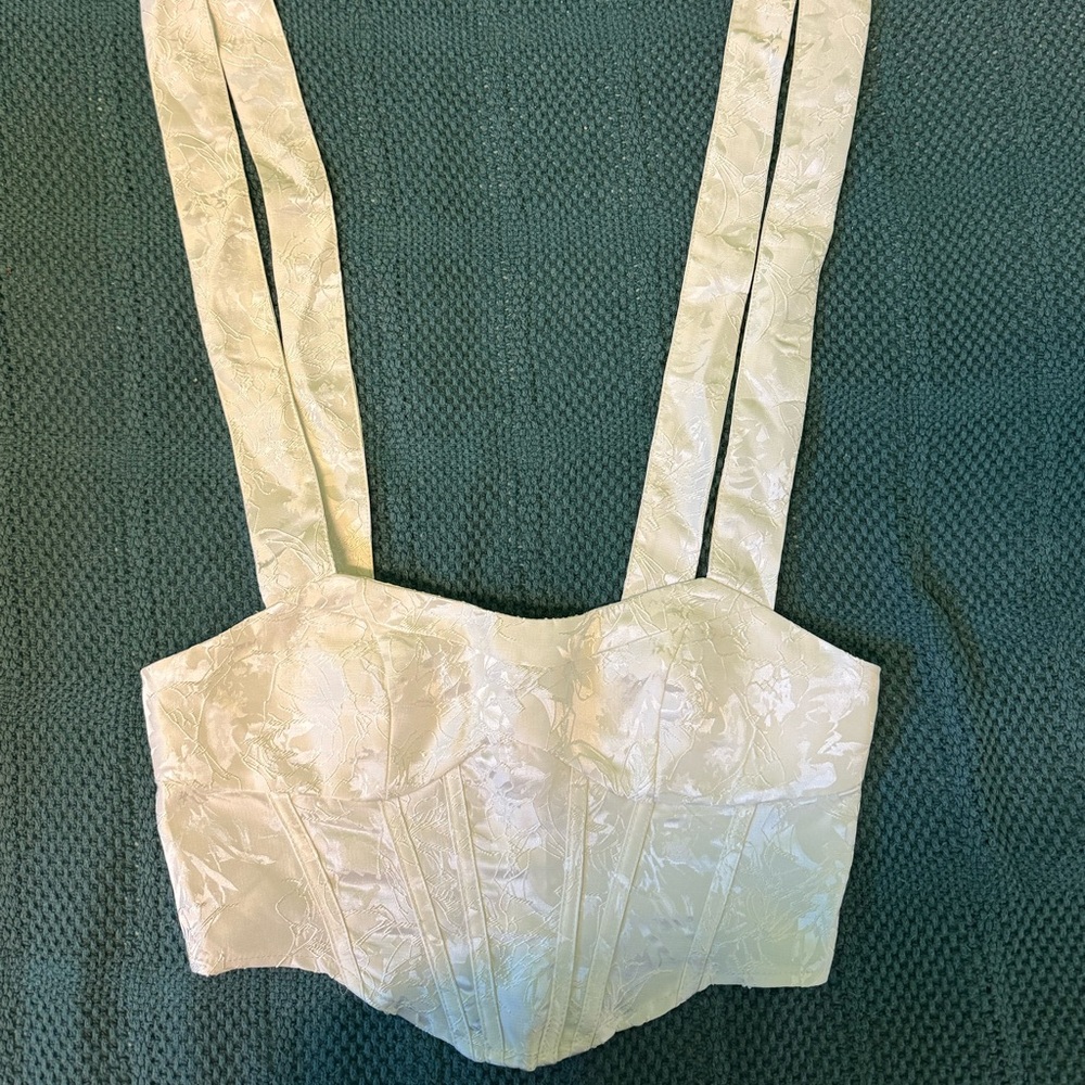 Floral Cream Corset Top